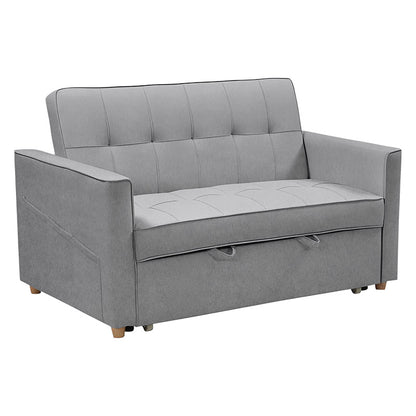 2 seater sofa-bed Commit pakoworld fabric grey 142x93x90 cm