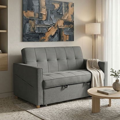 2 seater sofa-bed Commit fabric anthracite 142x93x90 cm
