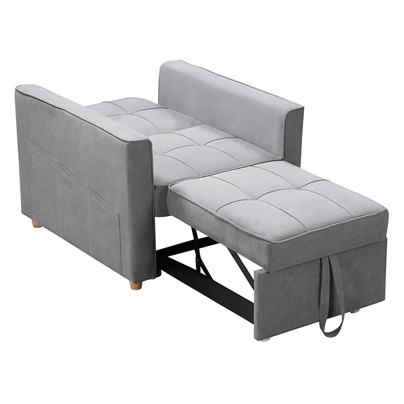 Armchair-bed Commit pakoworld fabric grey color 82x93x90cm