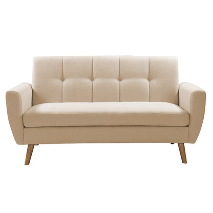 2 seater sofa Decency pakoworld fabric beige 149x75x86 cm