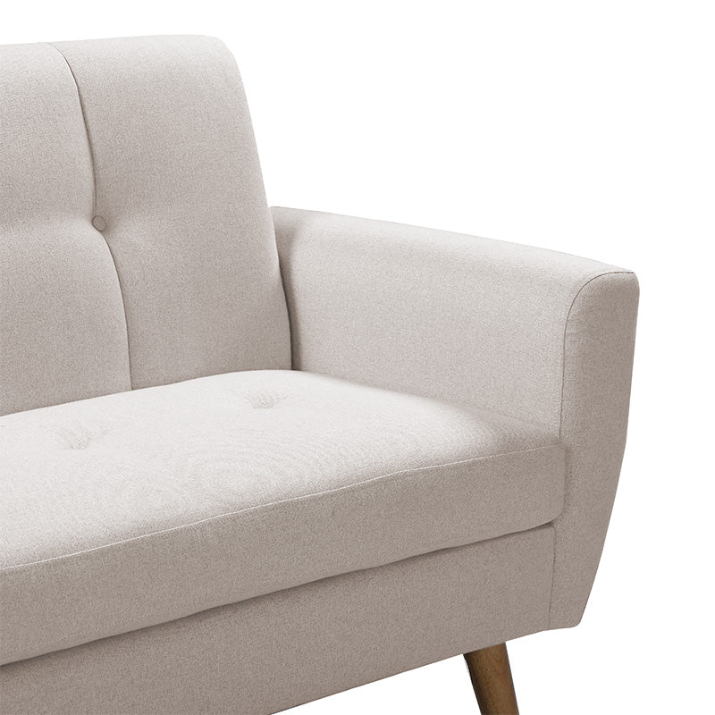 2 seater sofa Decency pakoworld fabric beige 149x75x86 cm