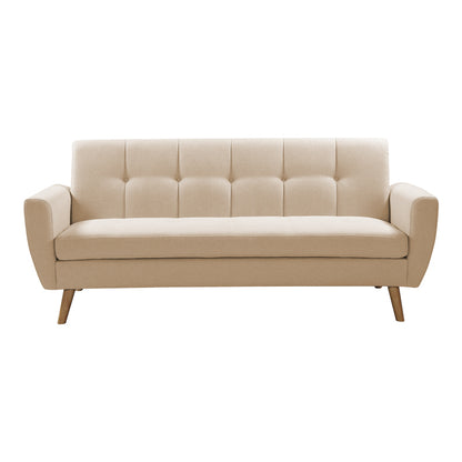 3 seater sofa Decency pakoworld fabric beige 203x75x86 cm