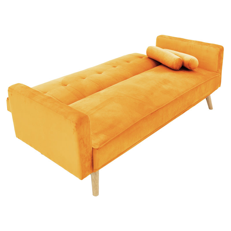 3 seater sofa-bed Success yellow velvet 190x80x84cm