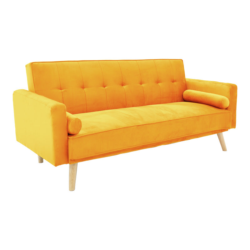 3 seater sofa-bed Success yellow velvet 190x80x84cm