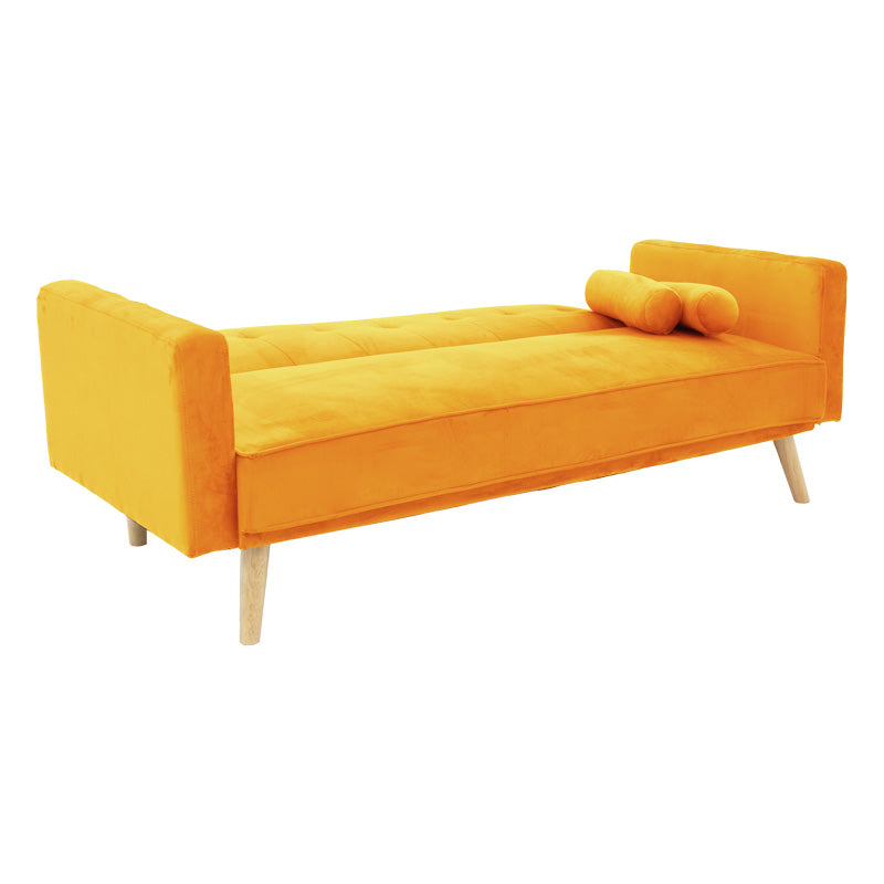 3 seater sofa-bed Success yellow velvet 190x80x84cm