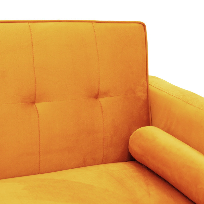 3 seater sofa-bed Success yellow velvet 190x80x84cm