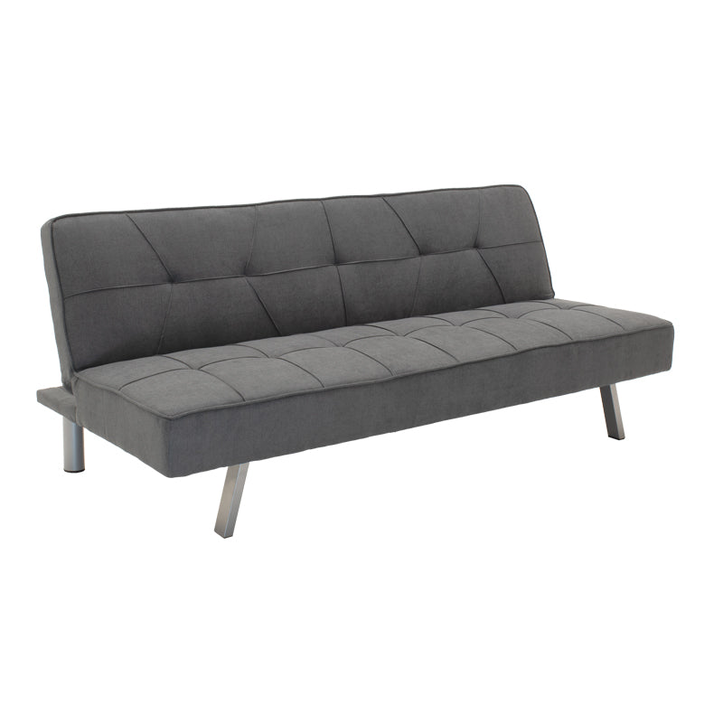 3 seater Sofa-bed Travis pakoworld with fabric in dark grey color 175x83x74cm