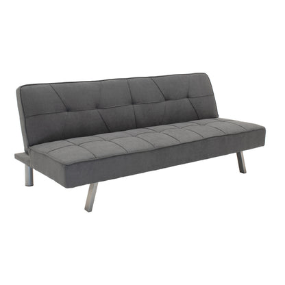 3 seater Sofa-bed Travis pakoworld with fabric in dark grey color 175x83x74cm