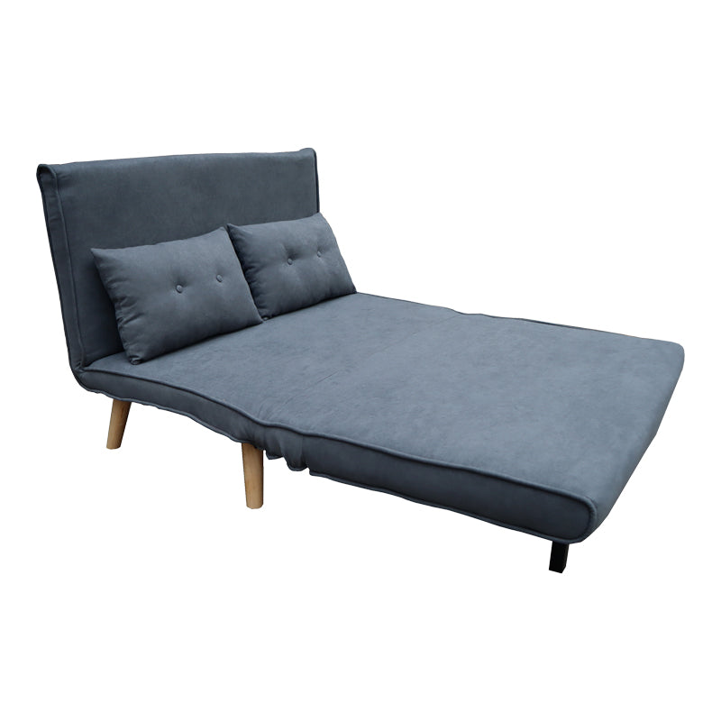 Josuane sofa-bed pakoworld two-seater anthracite fabric and natural wood leg 117x80x81cm