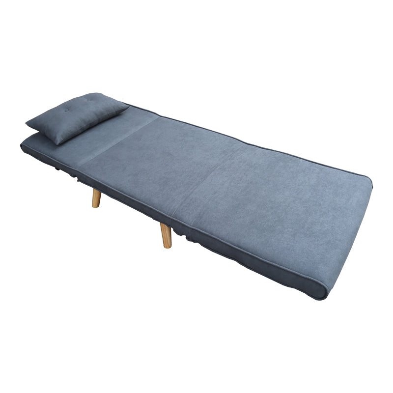 Sofa-bed Josuane pakoworld anthracite fabric and natural wood leg 77x80x81cm