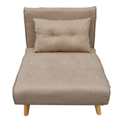 Josuane sofa-bed pakoworld beige fabric and natural wood leg 77x80x81cm