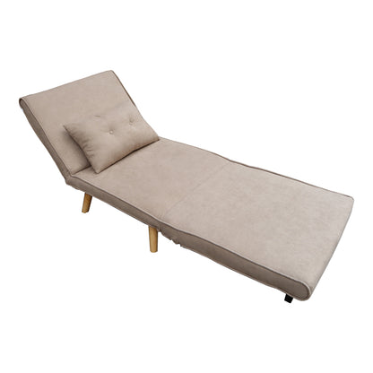 Josuane sofa-bed pakoworld beige fabric and natural wood leg 77x80x81cm