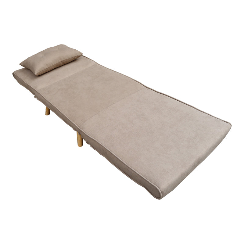 Josuane sofa-bed pakoworld beige fabric and natural wood leg 77x80x81cm