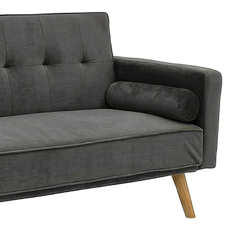 Sofa-bed Success pakoworld 3-seater velvet in anthracite shade 190x80x84cm