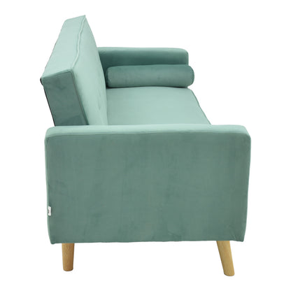 Sofa-bed Success pakoworld 3-seater velvet fabric in mint shade 190x80x84cm