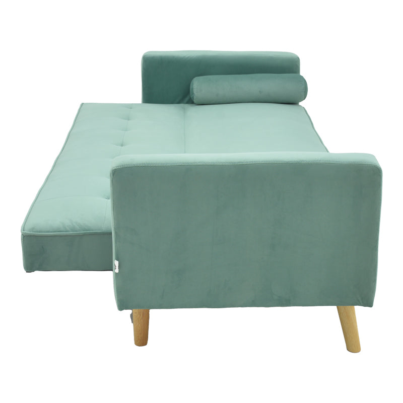 Sofa-bed Success pakoworld 3-seater velvet fabric in mint shade 190x80x84cm