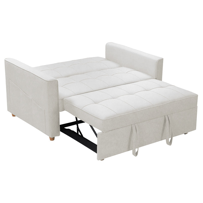 2 seater sofa-bed Commit fabric in beige-grey color 142x93x90 cm