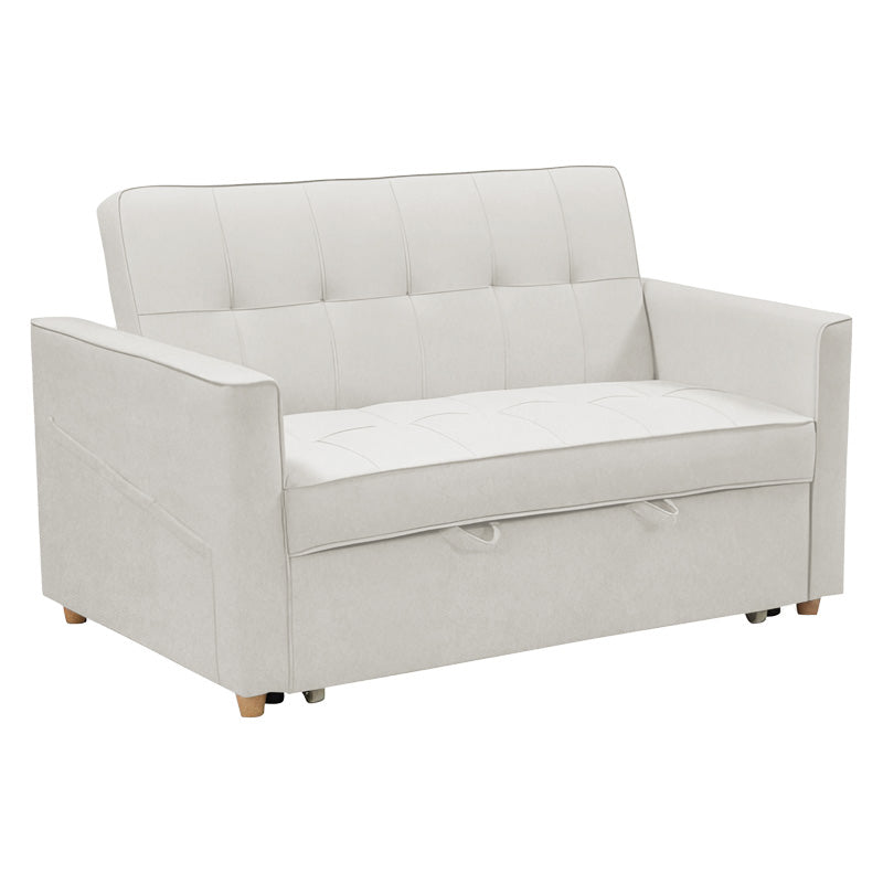 2 seater sofa-bed Commit fabric in beige-grey color 142x93x90 cm