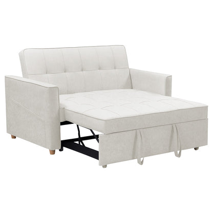 2 seater sofa-bed Commit fabric in beige-grey color 142x93x90 cm