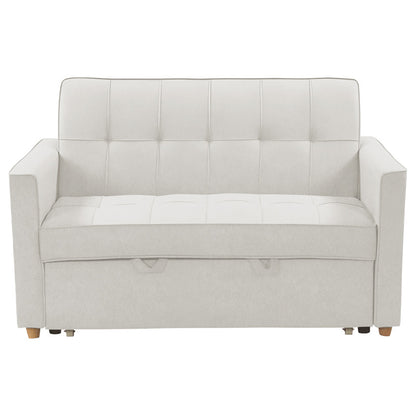 2 seater sofa-bed Commit fabric in beige-grey color 142x93x90 cm