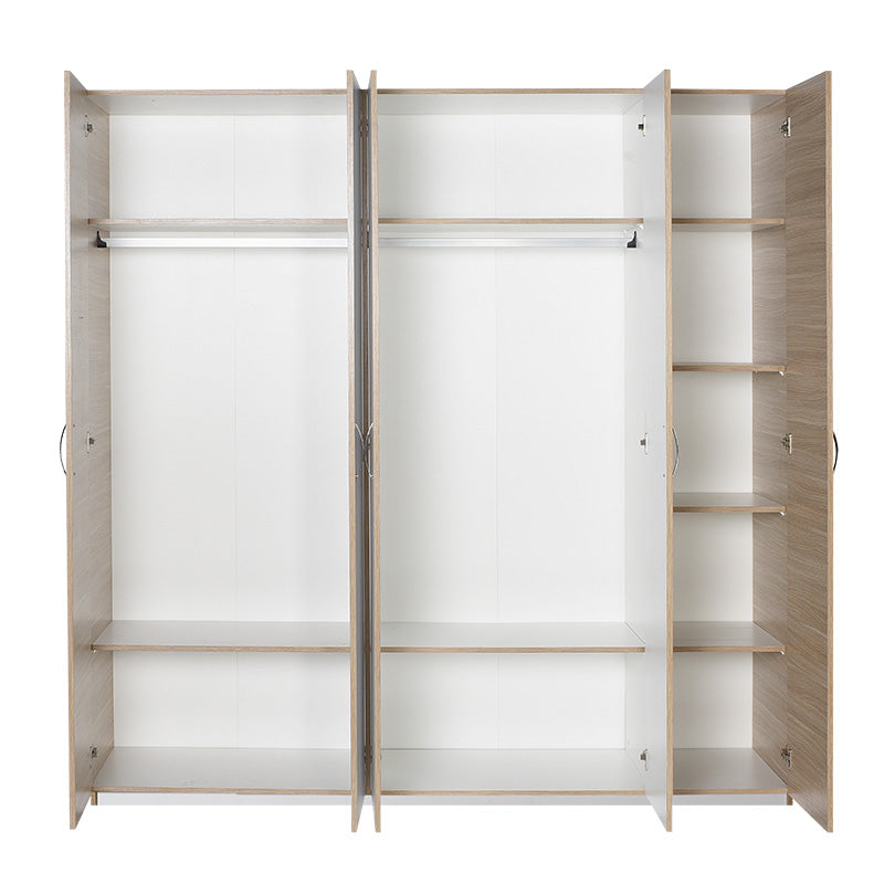 Wardrobe Drum pakoworld with 5 doors in oak-white colour 200x53x209cm