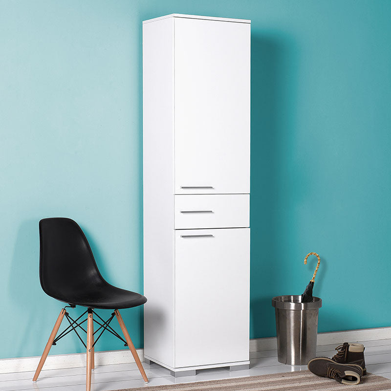 Multipurpose cabinet Chad pakoworld in white gloss color 45x40x187cm