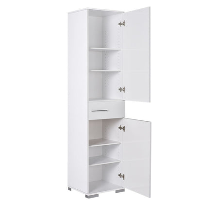 Multipurpose cabinet Chad pakoworld in white gloss color 45x40x187cm