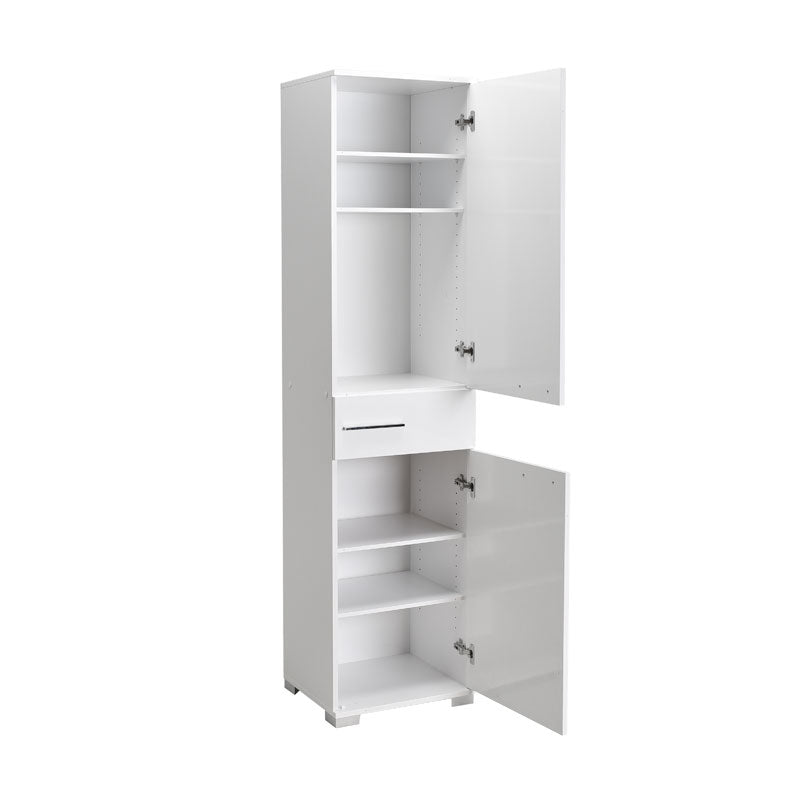 Chad wardrobe with drawers white gloss 45x40x188cm