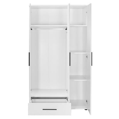 Wardrobe Dynamic pakoworld with 3 doors in white colour 103x52x187cm