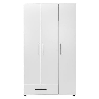 Wardrobe Dynamic pakoworld with 3 doors in white colour 103x52x187cm