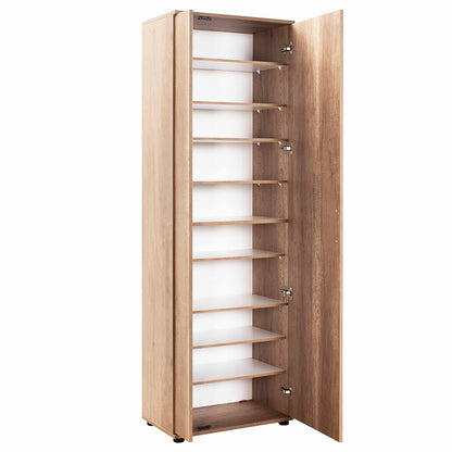 Entrance furniture-shoe cabinet Porto pakoworld with mirror 25 pairs natural 60x36x187cm