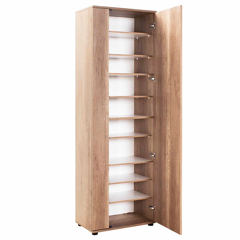 Entrance furniture-shoe cabinet Porto pakoworld with mirror 25 pairs natural 60x36x187cm