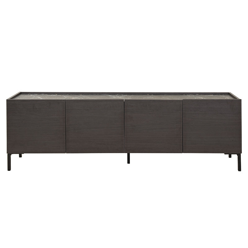 Calliope pakoworld TV cabinet in wenge-black marble color 180x44x57cm