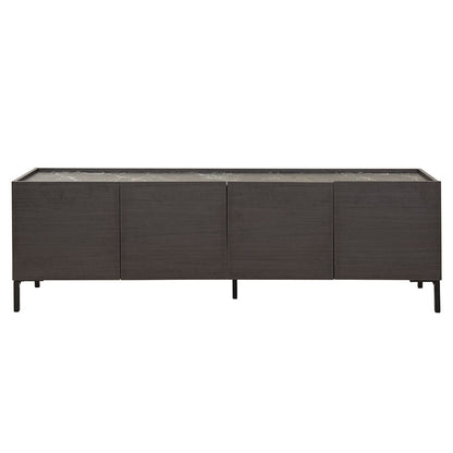 Calliope pakoworld TV cabinet in wenge-black marble color 180x44x57cm