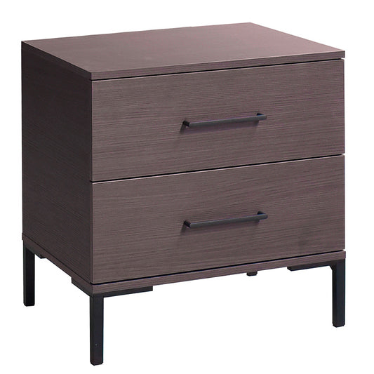 Calliope pakoworld bedside table with 2 drawers wenge-black 55x44x57cm