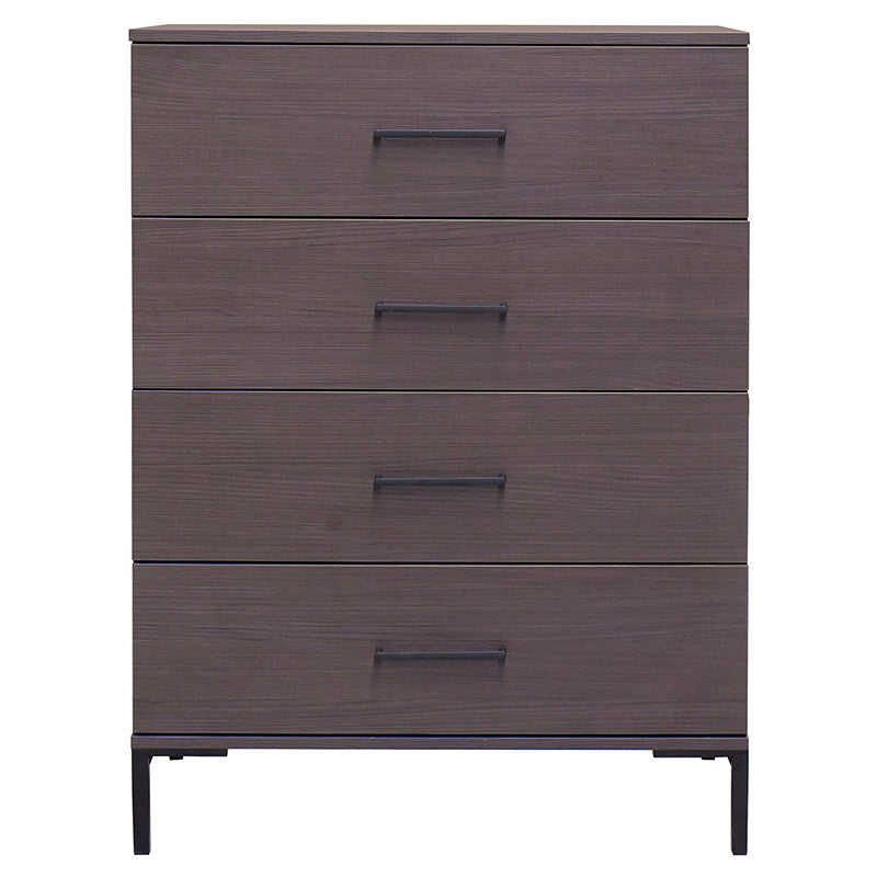 Chest f 4 drawers Calliope pakoworld in wenge-black colour 80x44x108cm