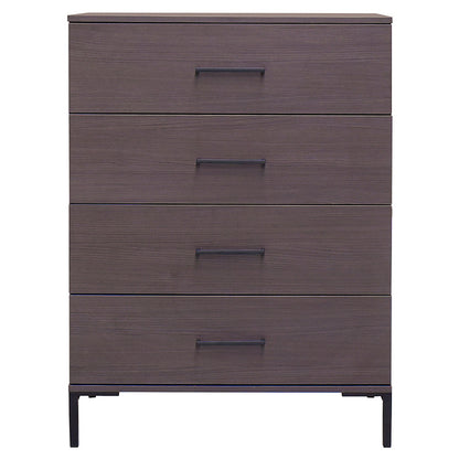 Chest f 4 drawers Calliope pakoworld in wenge-black colour 80x44x108cm