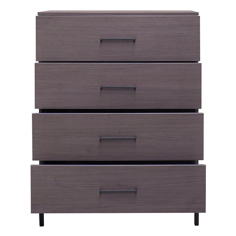 Chest f 4 drawers Calliope pakoworld in wenge-black colour 80x44x108cm