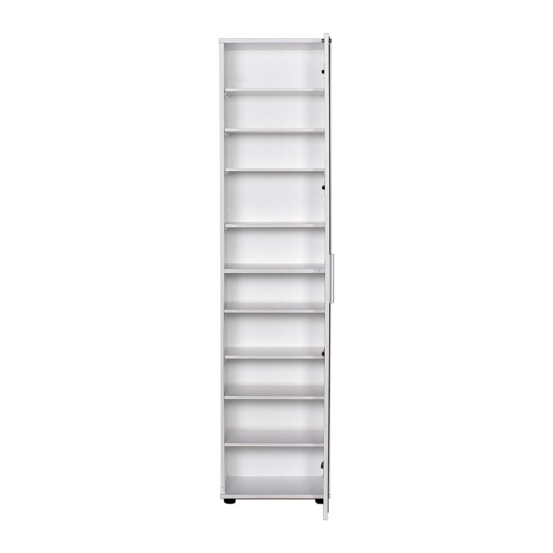 Entrance furniture-shoe cabinet Kanav pakoworld with mirror 20 pairs white 45x36x187cm