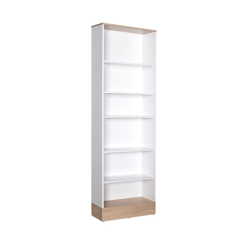 Bookcase Bator pakoworld in white-oak color 60x26x197cm