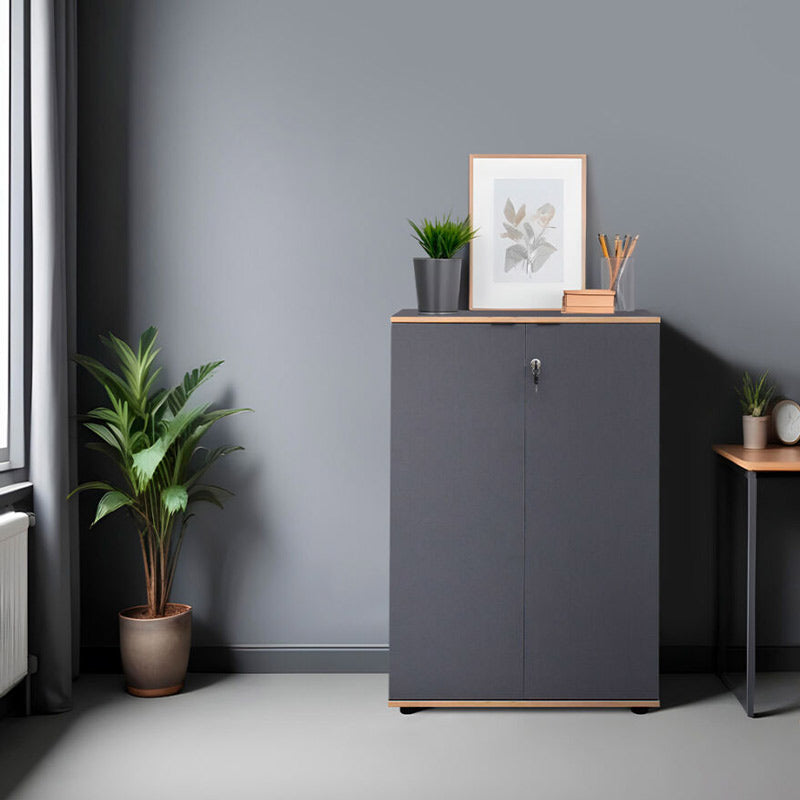 Office cabinet Taker I pakoworld in anthracite shade 72x34x109cm