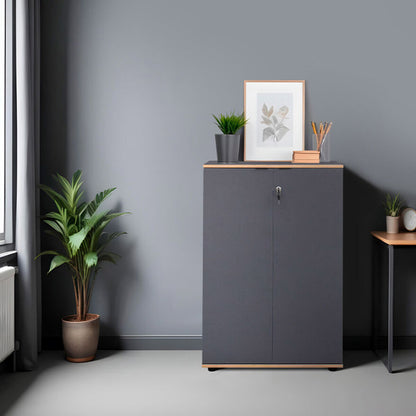 Office cabinet Taker I pakoworld in anthracite shade 72x34x109cm