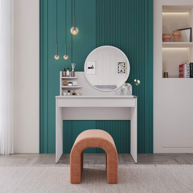 Bedroom vanity with mirror Nashi pakoworld in mink shade 90x45x138cm