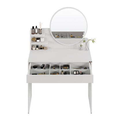 Bedroom vanity with mirror Nashi pakoworld in mink shade 90x45x138cm