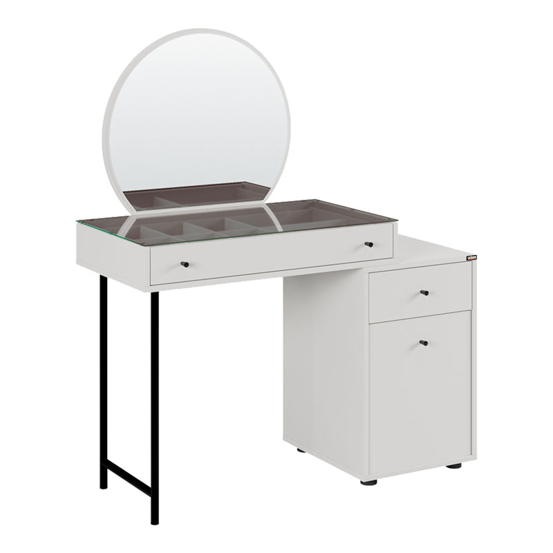 Bedroom vanity with mirror Princesa pakoworld in mink shade 108x47x130cm