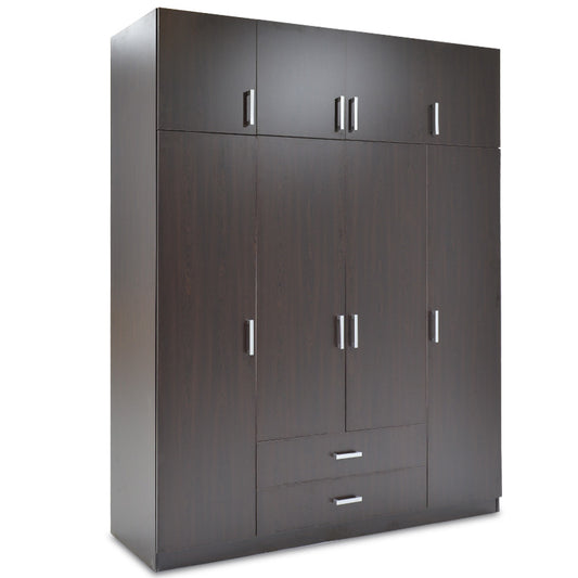 4 Door wardrobe Royal pakoworld with loff wenge 200x58x230