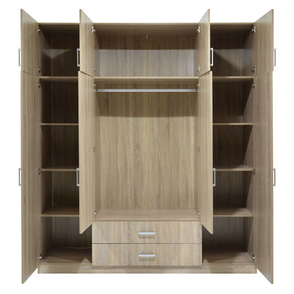 4 Door wardrobe Royal pakoworld with loff sonoma 200x58x230