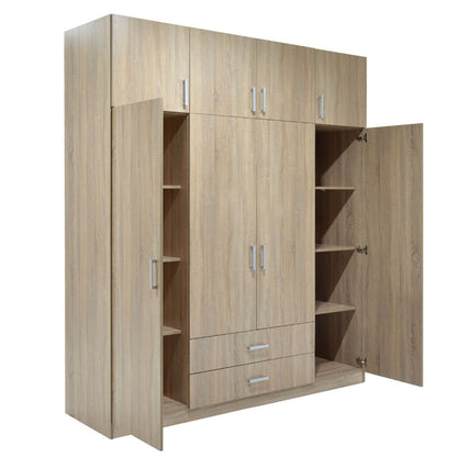 4 Door wardrobe Royal pakoworld with loff sonoma 200x58x230