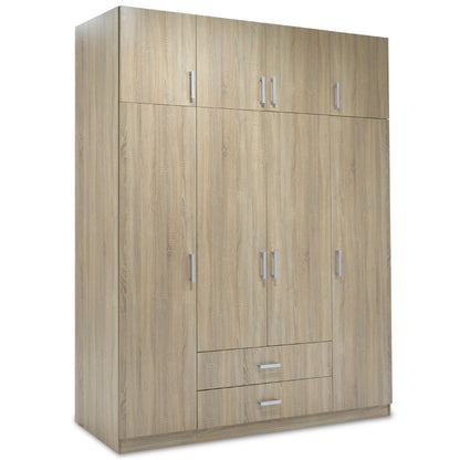 4 Door wardrobe Royal pakoworld with loff sonoma 200x58x230