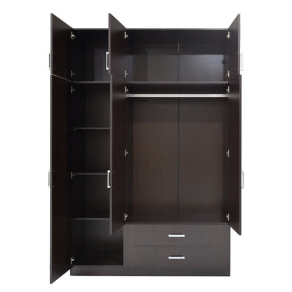 3 Door wardrobe Royal pakoworld with loft wenge 150x58x230